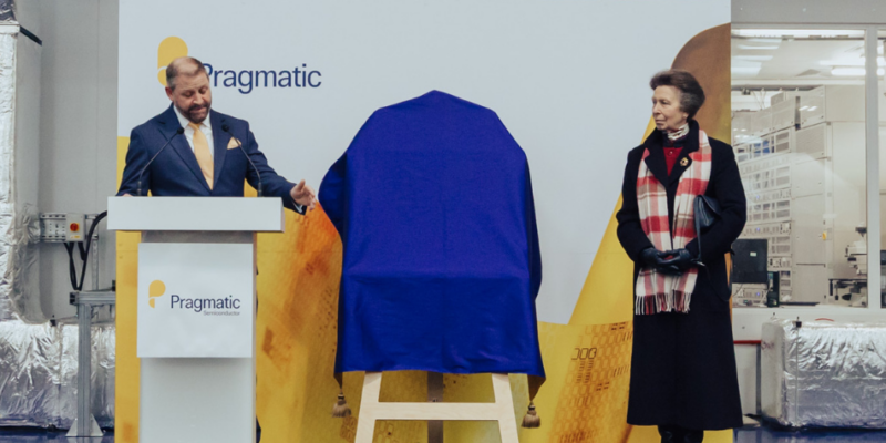 Pragmatic welcomes HRH The Princess Royal to Pragmatic Park for the opening of the UK’s first 300mm semiconductor wafer manufacturing facility