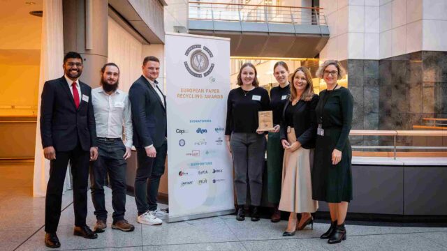 Award ceremony of the European Paper Recycling Awards on 9 February 2024 in the European Parliament Brussels.