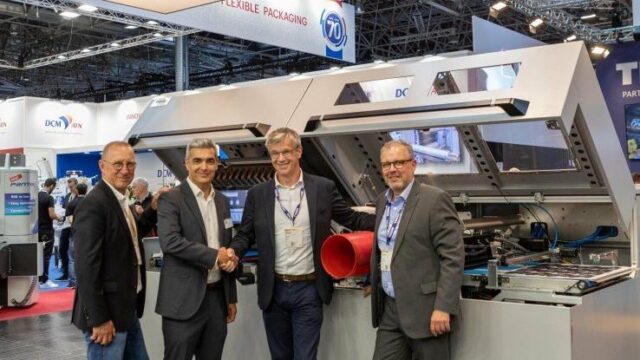 Representatives from TRESU and Kama at drupa 2024