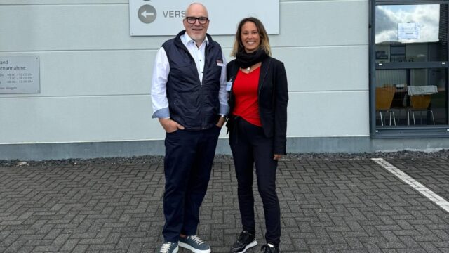 Jan-Henning Röseler and Nina Pirchmoser at the KOCH headquarters