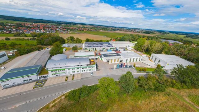 Aerial view of WEILBURGER Graphics GmbH