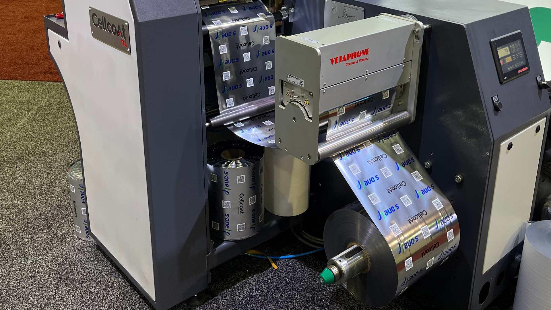 This Cellcoat/Vetaphone combination was exhibited at Labelexpo Americas in Chicago in 2024