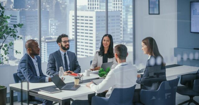 People at a meeting