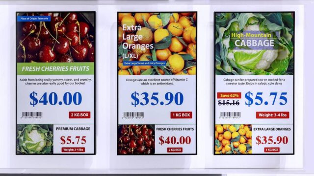 ePaper retail displays