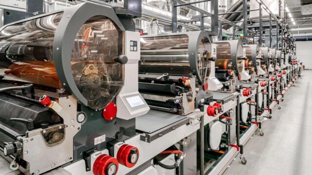 A printing line at Masterpress