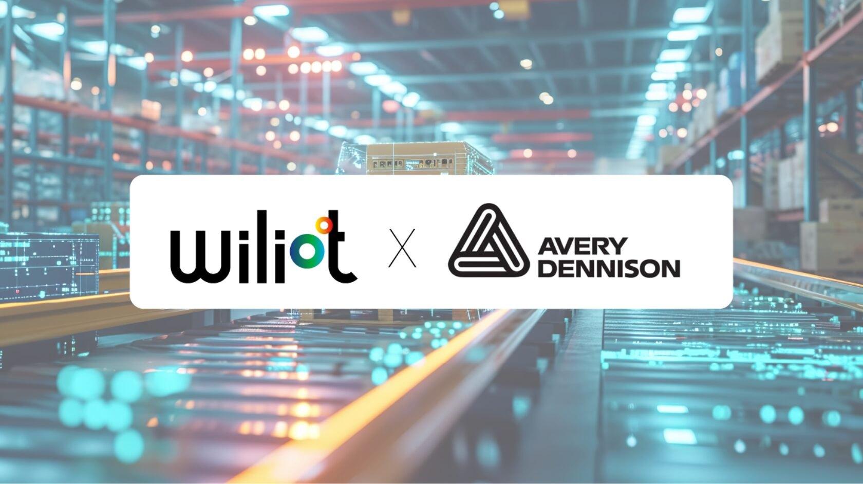 Company logos of Wiliot and Avery Dennison