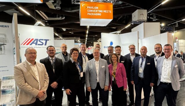 Representatives of the exhibiting companies at the "Converting meets Packaging" Pavilion