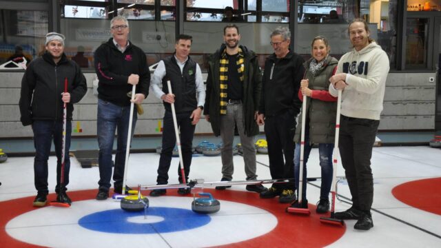 Networking event with curling competition