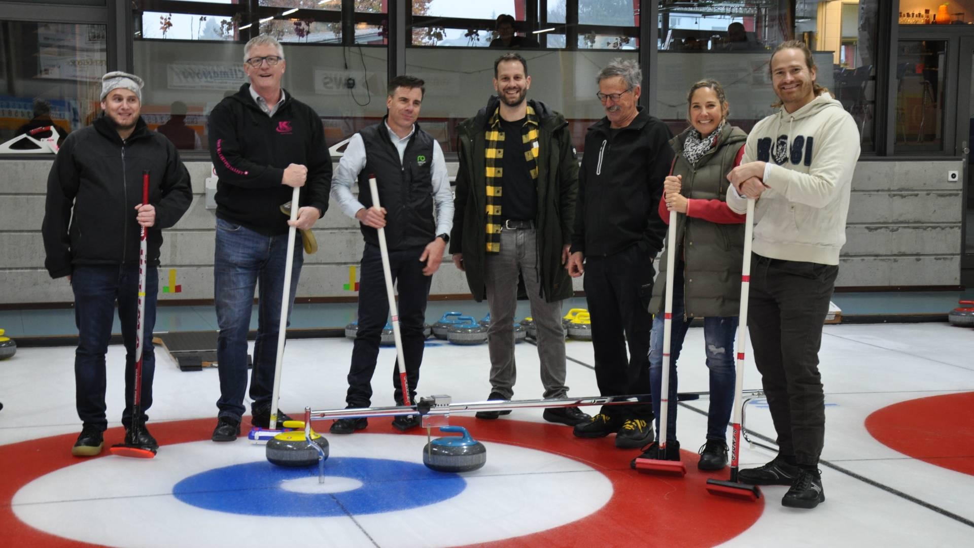 Networking event with curling competition