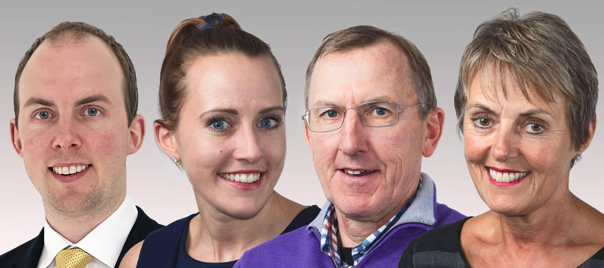 Rob Rae, Elle Neill, Malcolm Rae and Gillian Rae