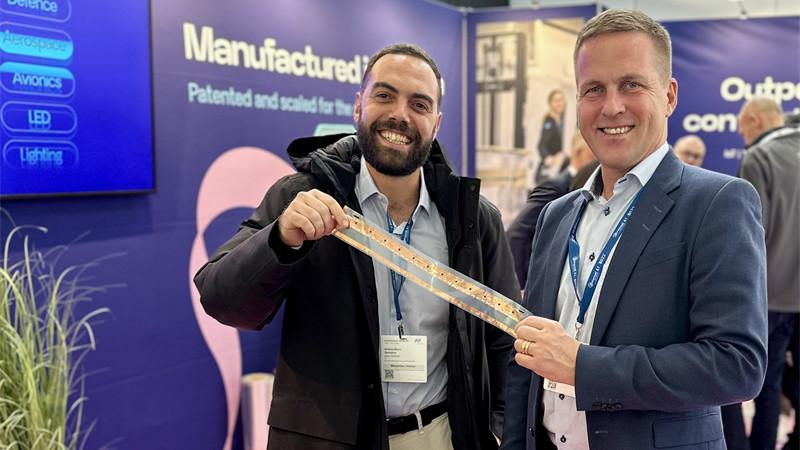 DP Patterning and ams OSRAM representatives at productronica 2025