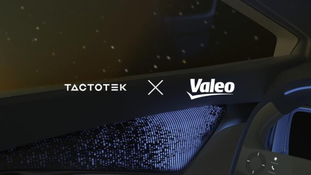 Company logos of TactoTek and Valeo
