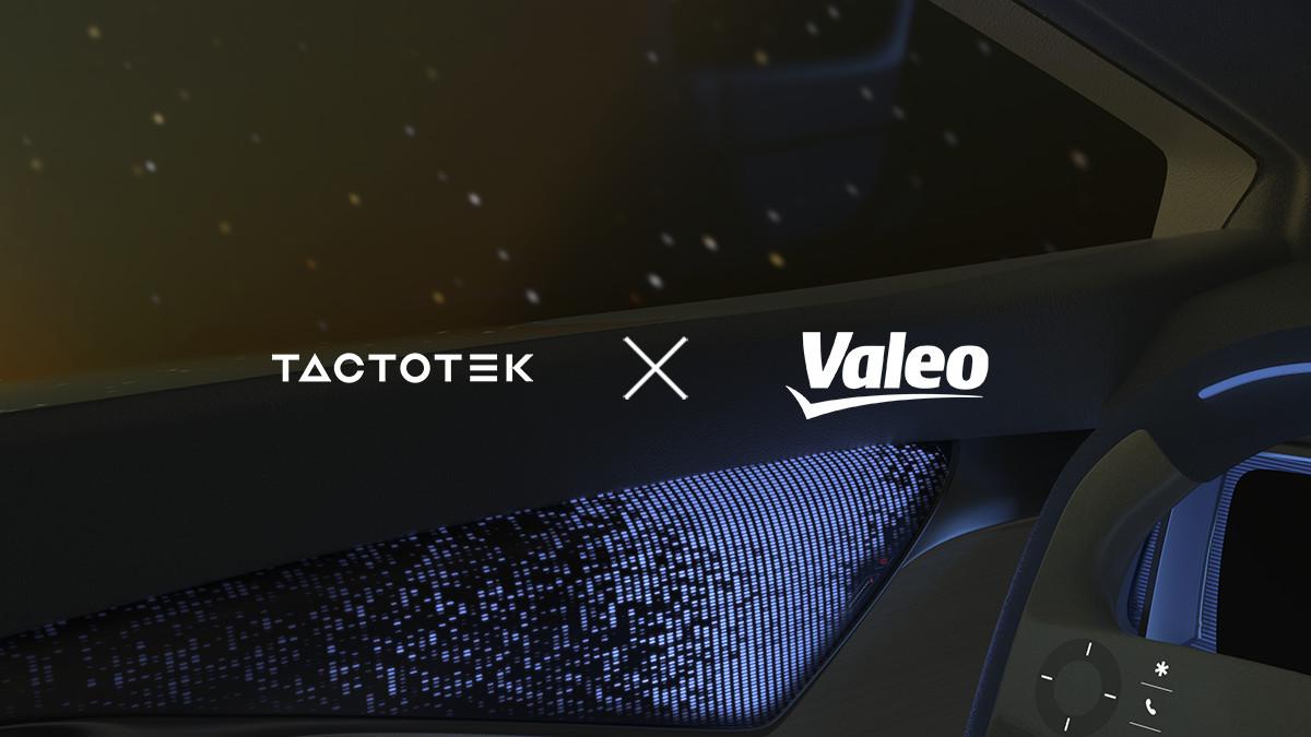 Company logos of TactoTek and Valeo