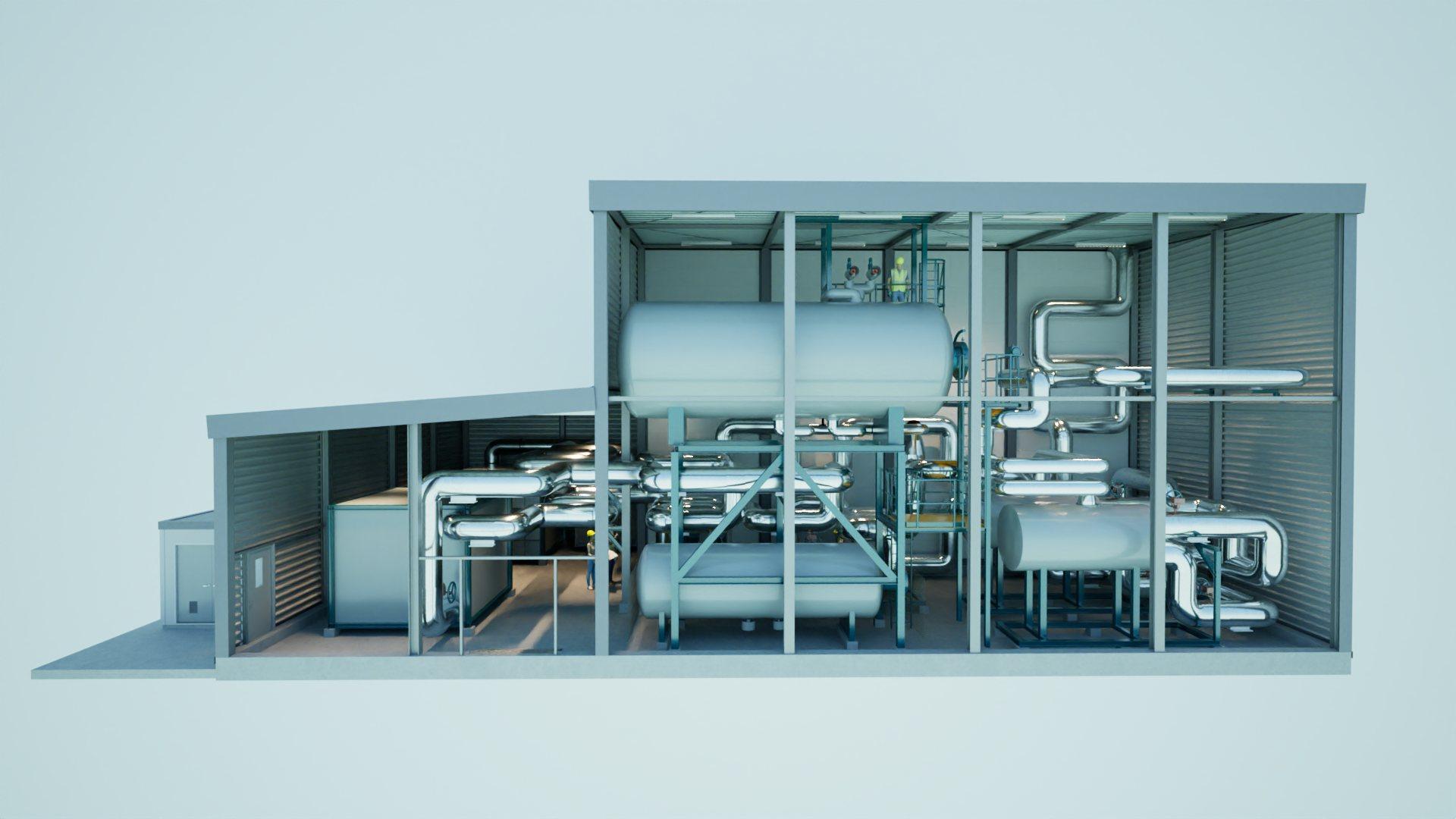 Draft layout of the ENERGYNEST power-to-heat plant