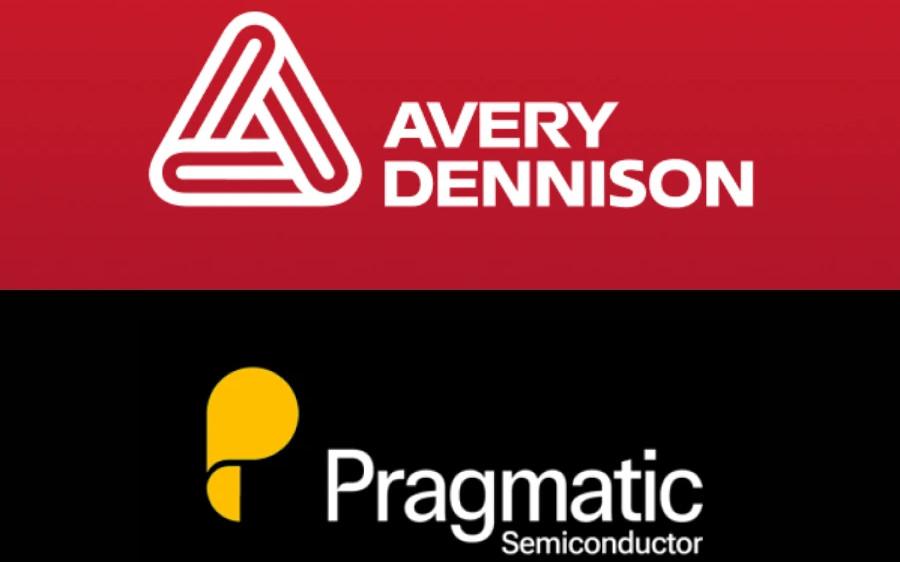 Company logos of Avery Dennison and Pragmatic Semiconductor