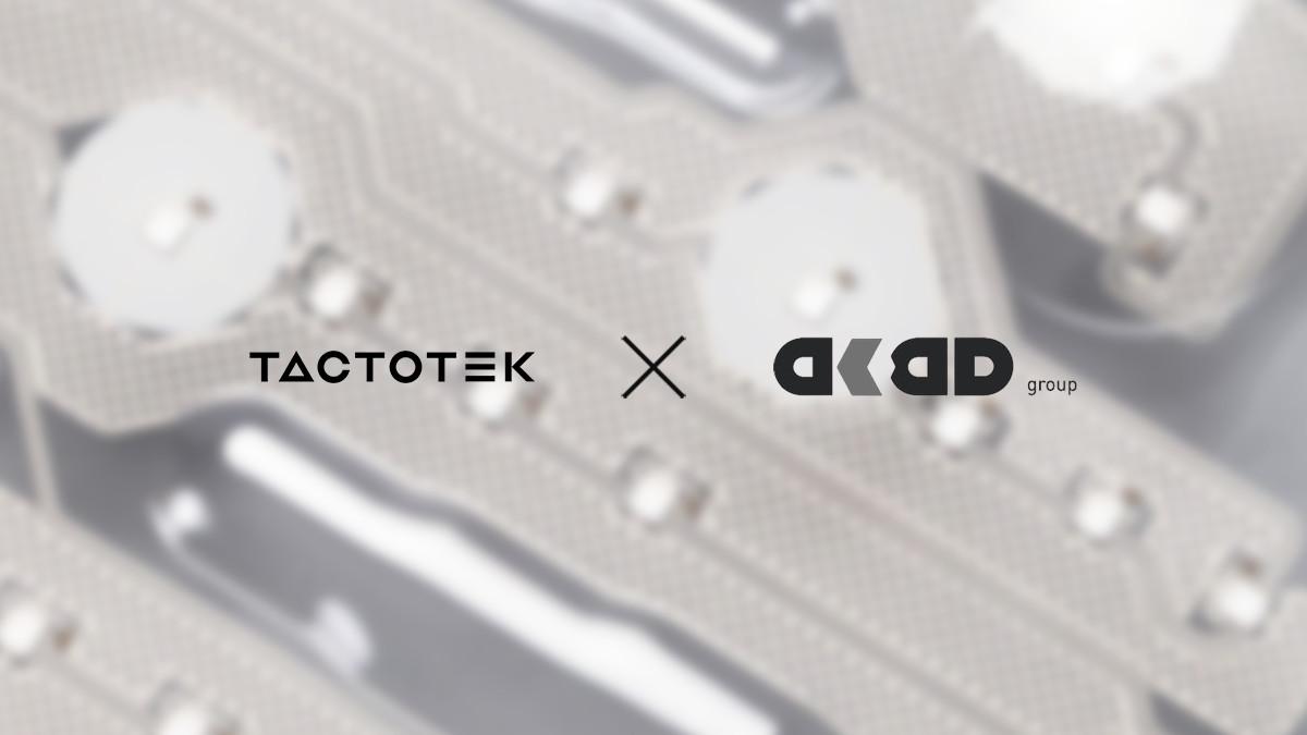 Company logos of TactoTek and acad