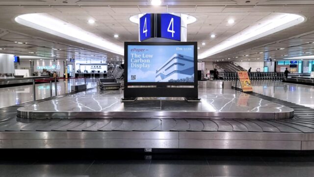 E Ink debuts ePaper advertising display at Taoyuan Airport