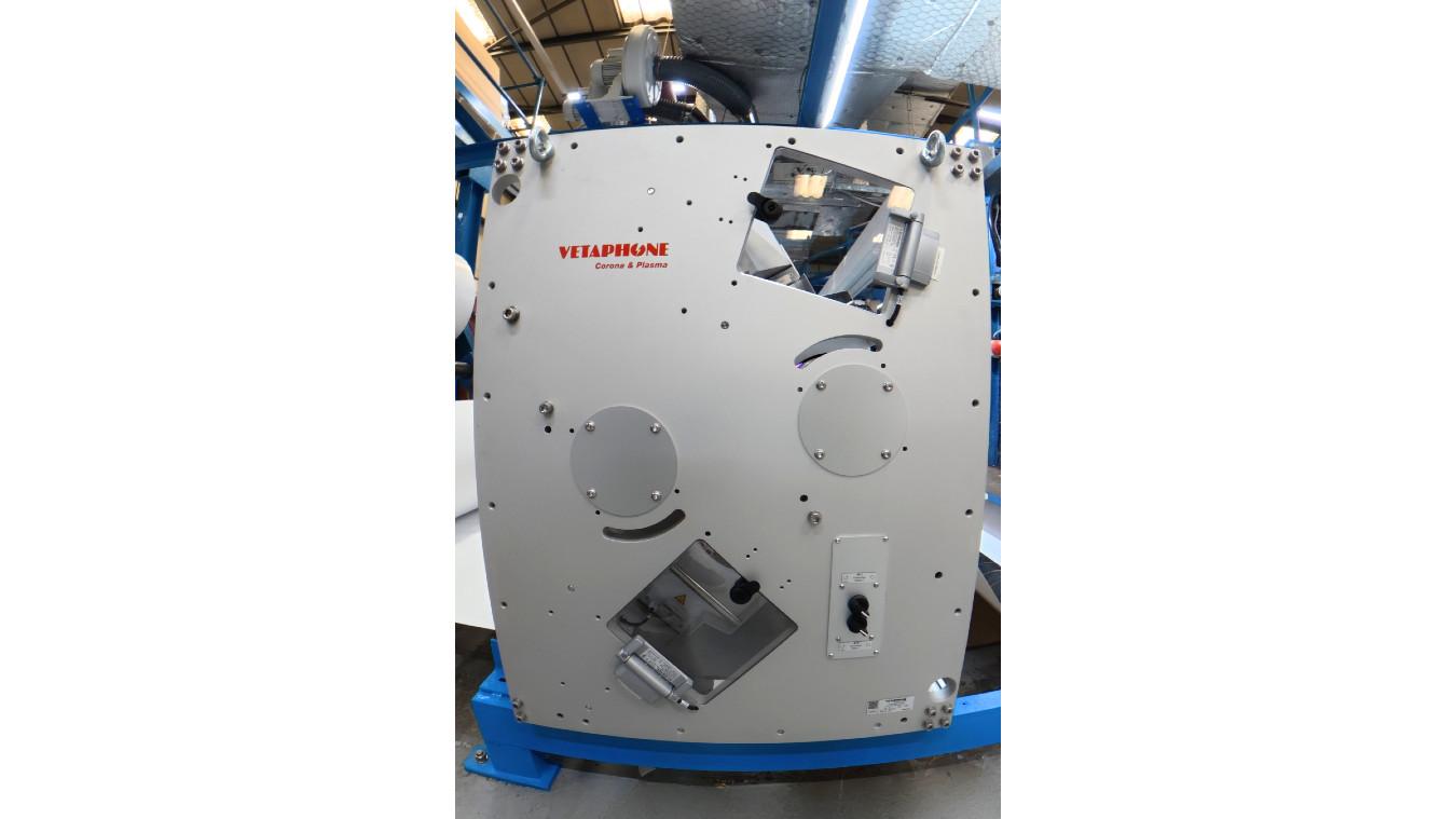 The new double-sided Vetaphone corona treater at Premier Coating & Converters has increased operational efficiency at the company’s production facility