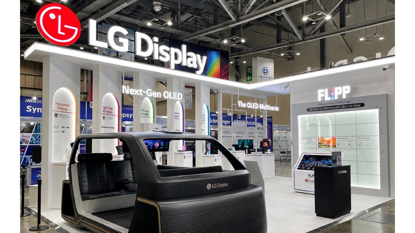 A tradeshow booth from LG Display
