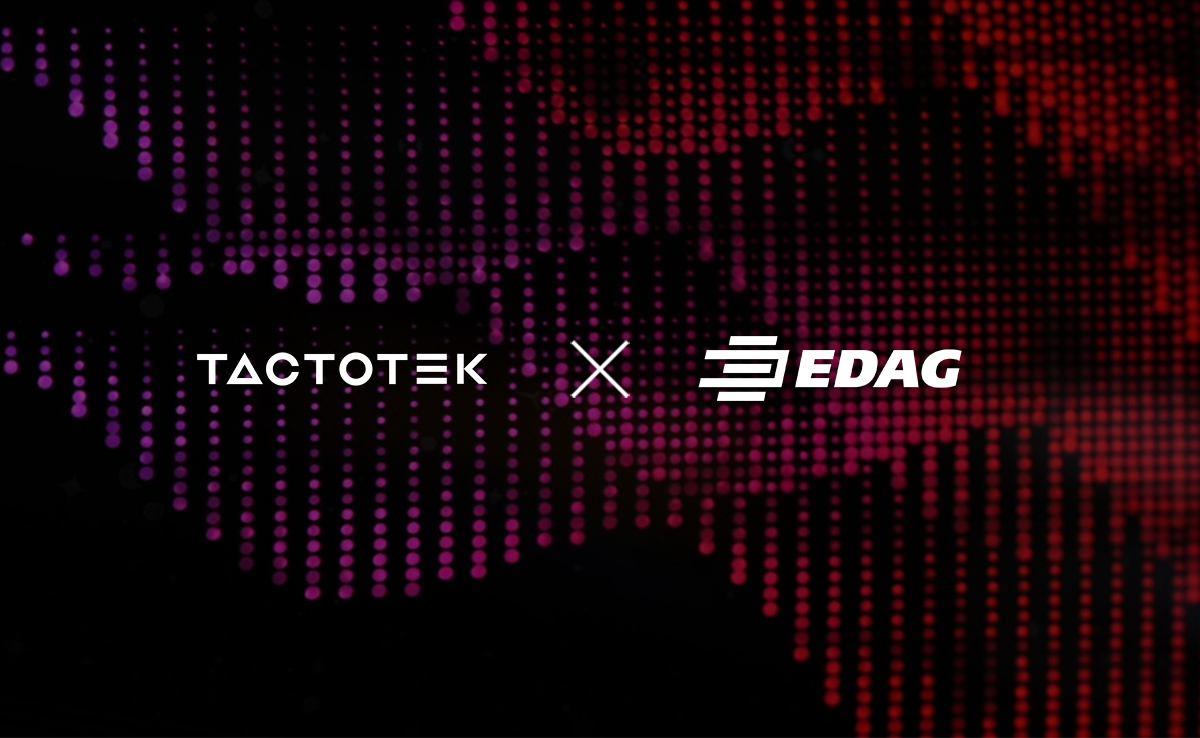Company logos of TactoTek and EDAG