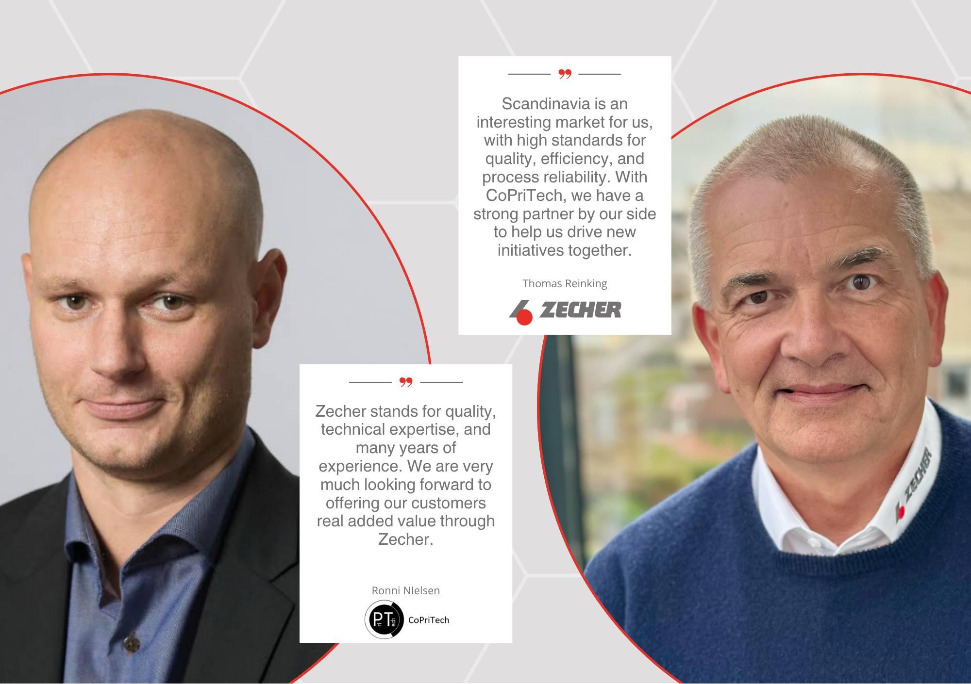 Ronni Nielsen (CoPriTech) and Thomas Reinking (Zecher)